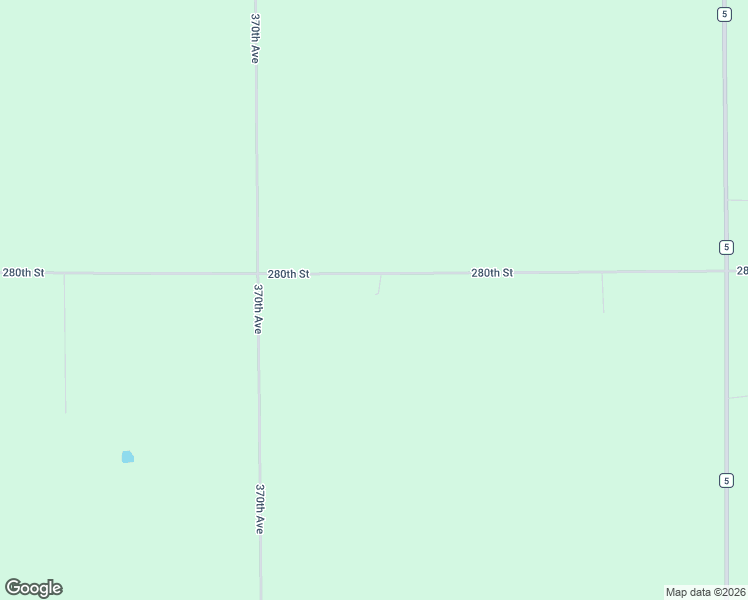 map of restaurants, bars, coffee shops, grocery stores, and more near 37261 280th Street in Westbrook