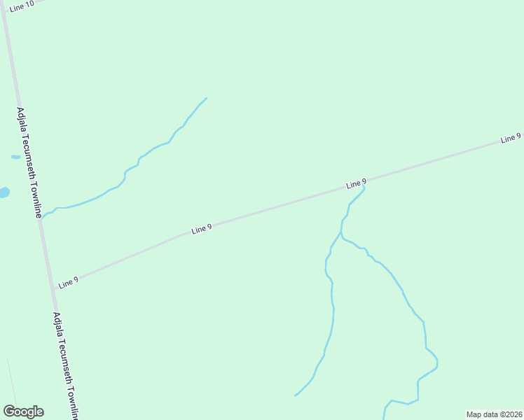 map of restaurants, bars, coffee shops, grocery stores, and more near 7102 Line 9 in New Tecumseth
