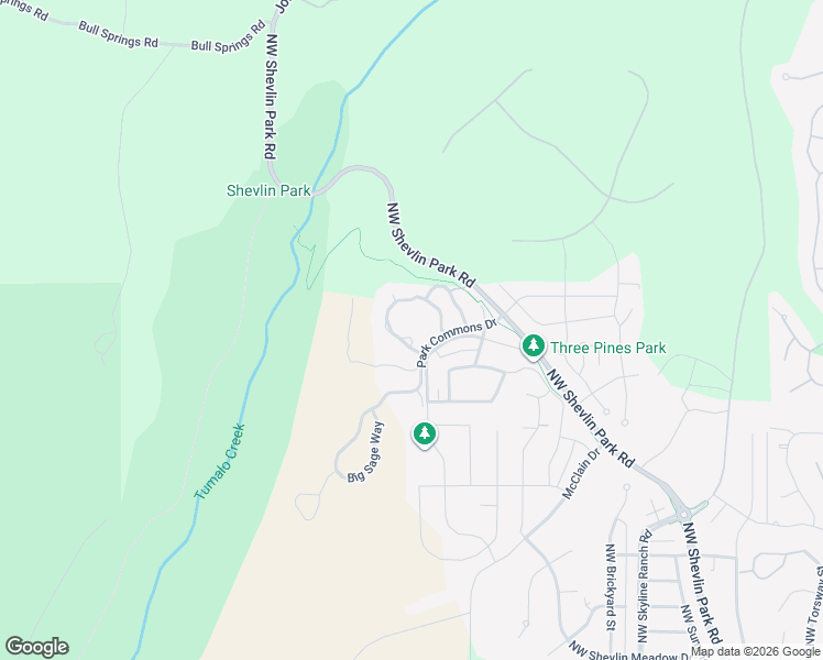 map of restaurants, bars, coffee shops, grocery stores, and more near 19019 Northwest Squirrel Tail Loop in Bend