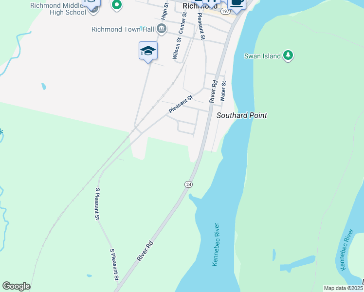 map of restaurants, bars, coffee shops, grocery stores, and more near 777 River Road in Bowdoinham