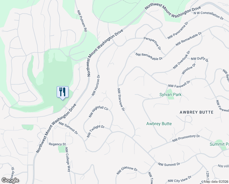 map of restaurants, bars, coffee shops, grocery stores, and more near 2990 Northwest Fitzgerald Court in Bend