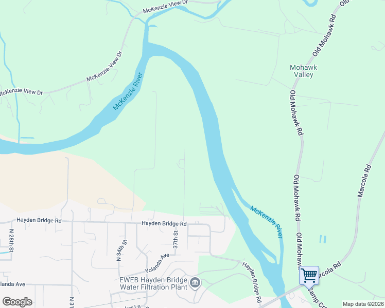 map of restaurants, bars, coffee shops, grocery stores, and more near 3790 Hayden Bridge Road in Springfield