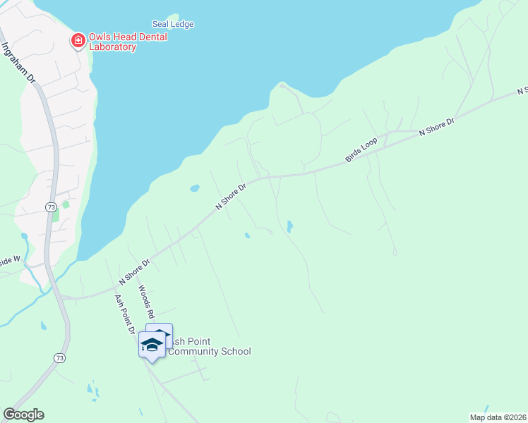 map of restaurants, bars, coffee shops, grocery stores, and more near 20 Hidden Horse Drive in Owls Head