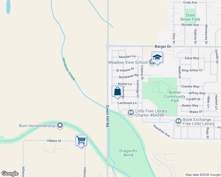 map of restaurants, bars, coffee shops, grocery stores, and more near 1562 Iron Horse Road in Eugene
