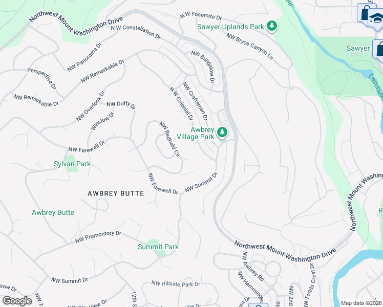 map of restaurants, bars, coffee shops, grocery stores, and more near 1018 Northwest Hale Court in Bend