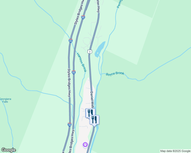 map of restaurants, bars, coffee shops, grocery stores, and more near 604 U.S. 3 in Lincoln