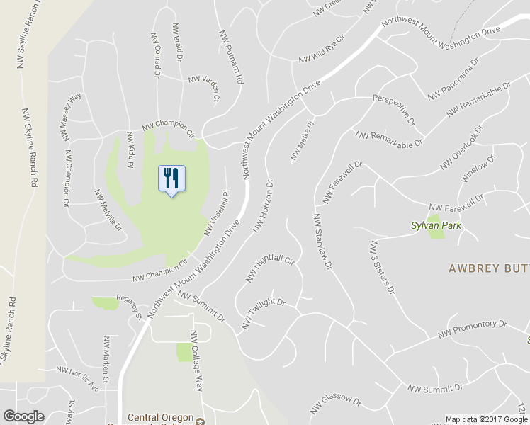 map of restaurants, bars, coffee shops, grocery stores, and more near 2944 Northwest Horizon Drive in Bend