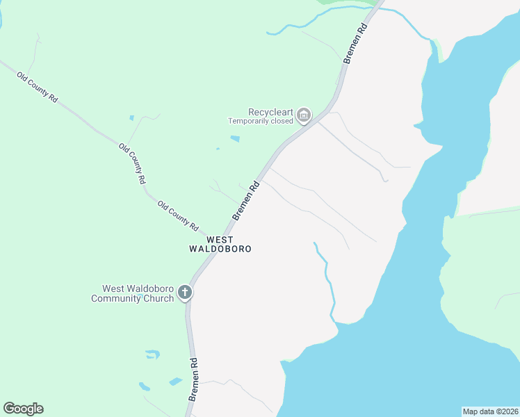 map of restaurants, bars, coffee shops, grocery stores, and more near 644 Bremen Road in Waldoboro