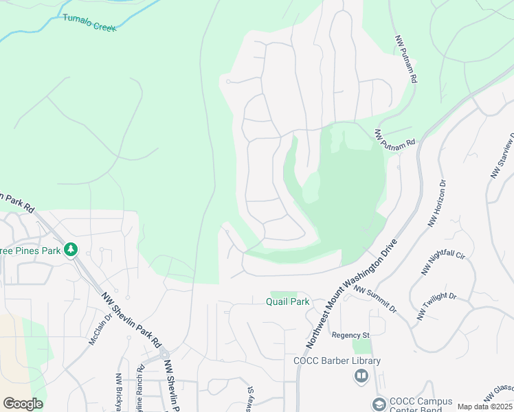 map of restaurants, bars, coffee shops, grocery stores, and more near 2731 Northwest Whitworth Place in Bend