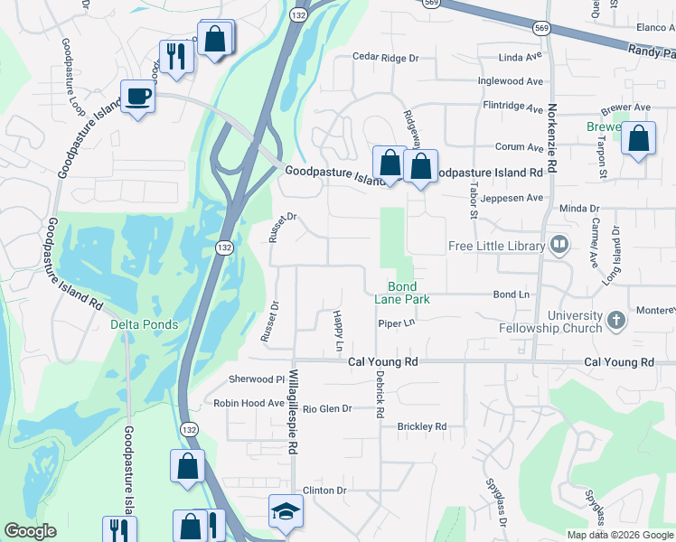 map of restaurants, bars, coffee shops, grocery stores, and more near 1144 Fir Acres Drive in Eugene