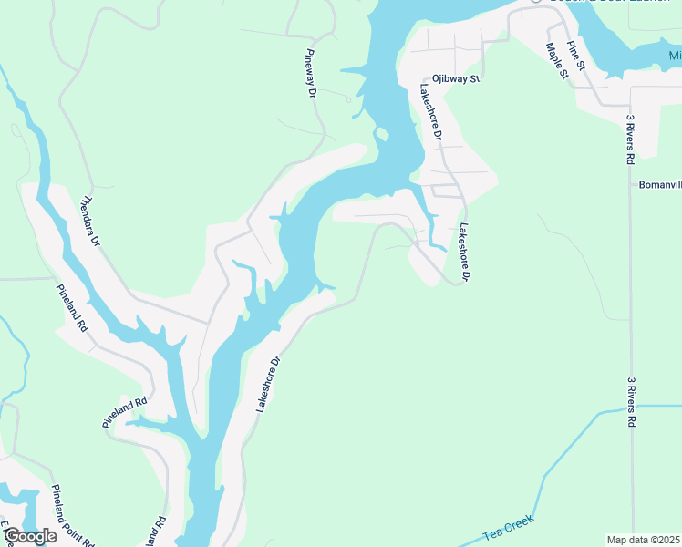 map of restaurants, bars, coffee shops, grocery stores, and more near 3981 Lakeshore Drive in Gladwin