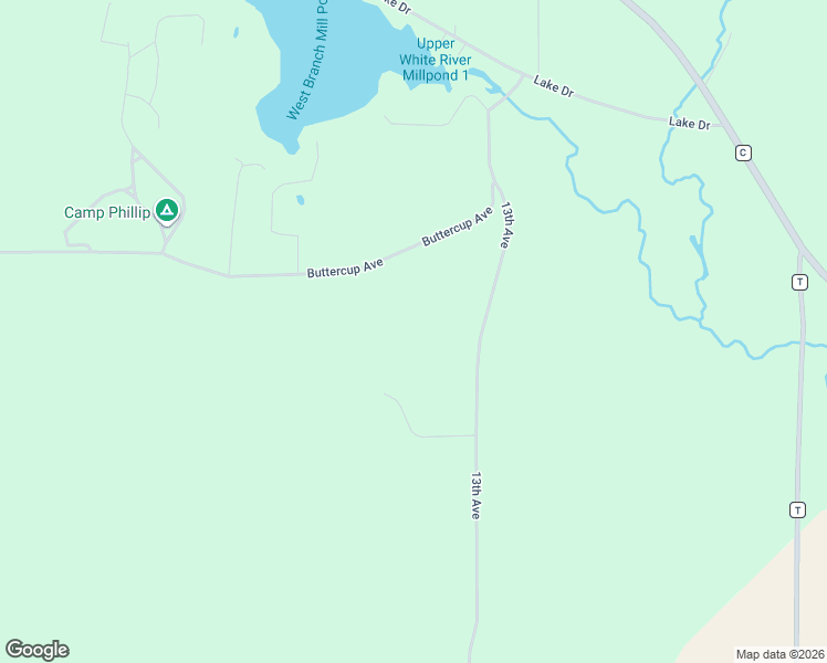 map of restaurants, bars, coffee shops, grocery stores, and more near N2807 13th Avenue in Wautoma