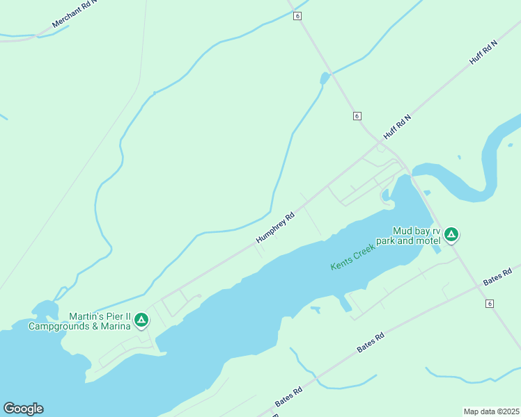 map of restaurants, bars, coffee shops, grocery stores, and more near 2535 Humphrey Road in Cape Vincent