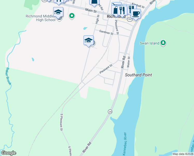 map of restaurants, bars, coffee shops, grocery stores, and more near 3 Apple Valley Drive in Richmond