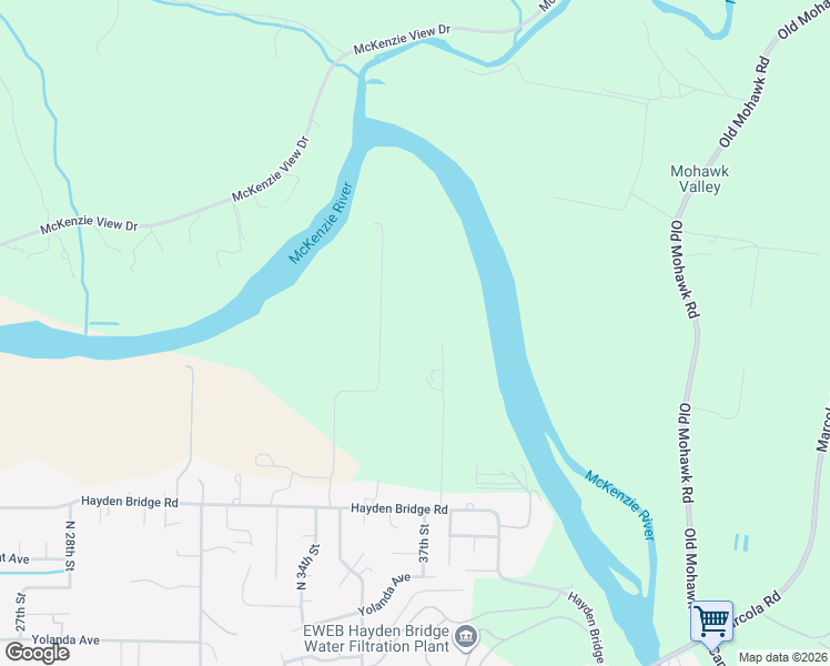 map of restaurants, bars, coffee shops, grocery stores, and more near 3790 Hayden Bridge Rd in Springfield