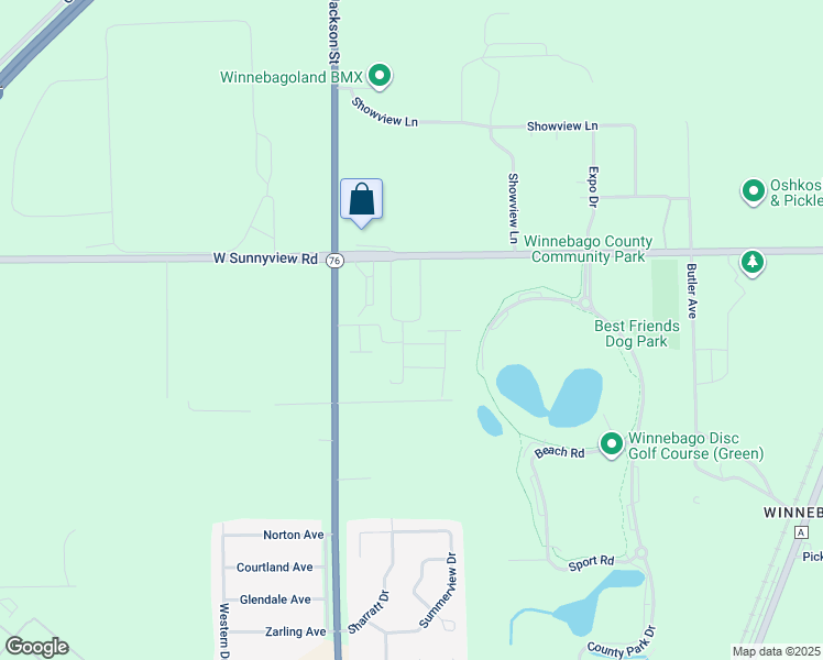map of restaurants, bars, coffee shops, grocery stores, and more near 4401 Jacktar Road in Oshkosh