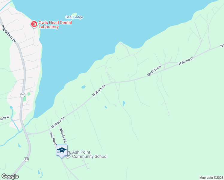 map of restaurants, bars, coffee shops, grocery stores, and more near 20 Hidden Horse Drive in Owls Head