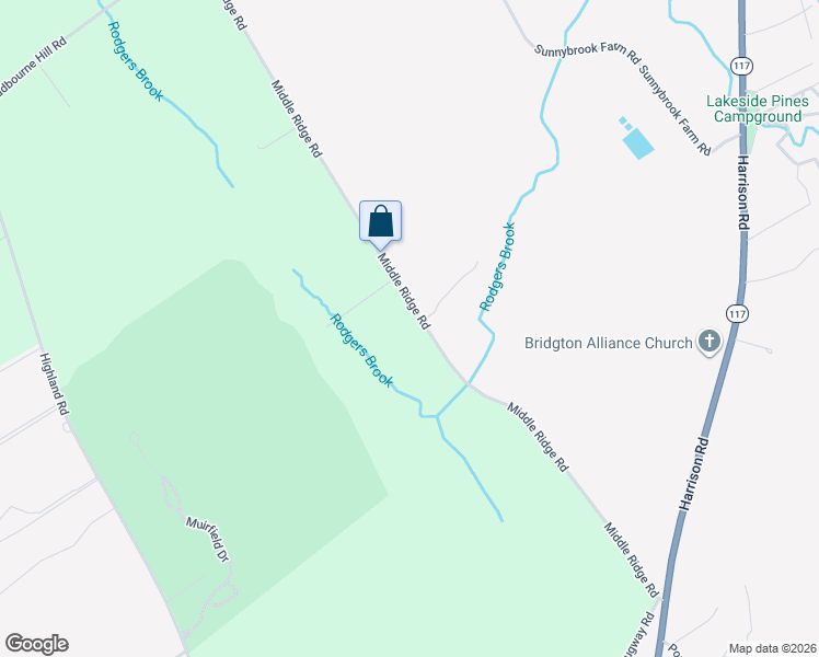 map of restaurants, bars, coffee shops, grocery stores, and more near 148 Middle Ridge Road in Bridgton
