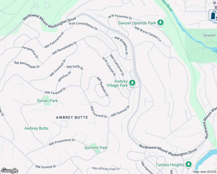 map of restaurants, bars, coffee shops, grocery stores, and more near 3081 North West Colonial Drive in Bend