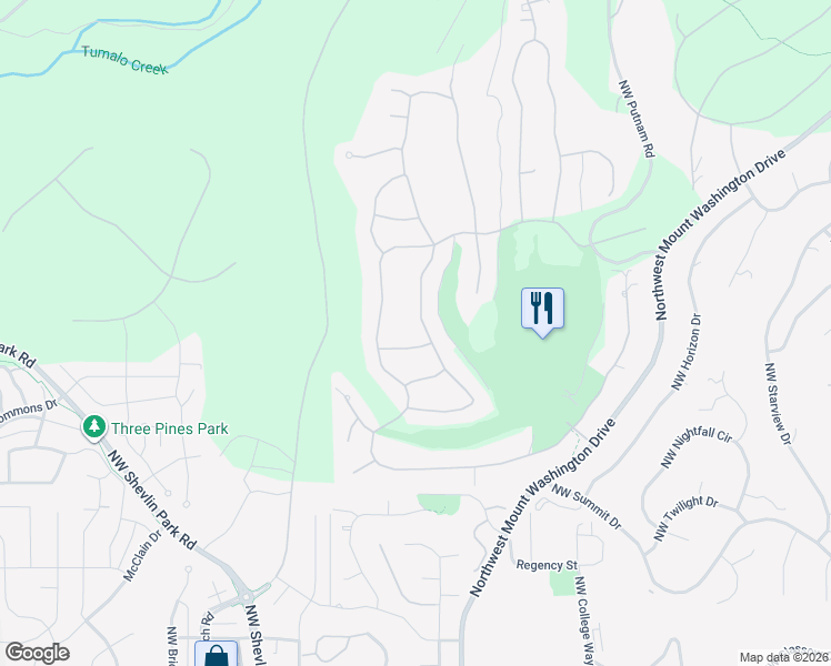 map of restaurants, bars, coffee shops, grocery stores, and more near 3148 Northwest Melville Drive in Bend