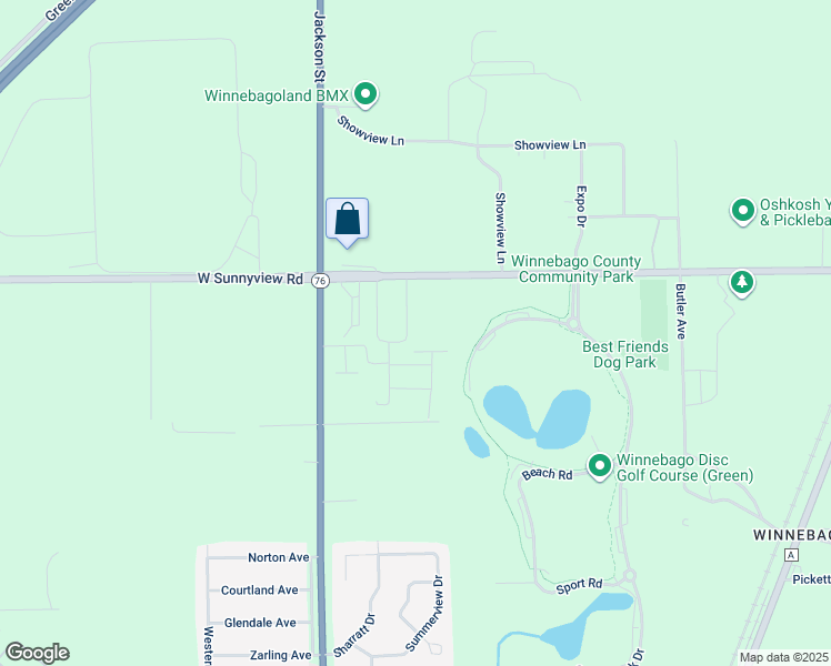 map of restaurants, bars, coffee shops, grocery stores, and more near 175 East County Road Y in Oshkosh