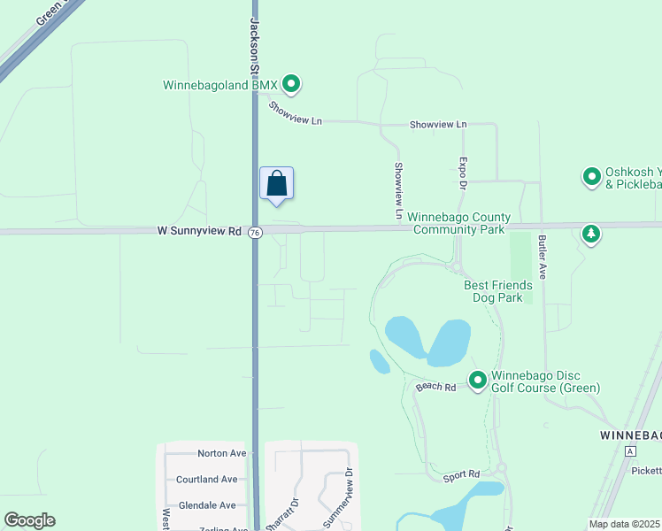 map of restaurants, bars, coffee shops, grocery stores, and more near 175 East County Road Y in Oshkosh