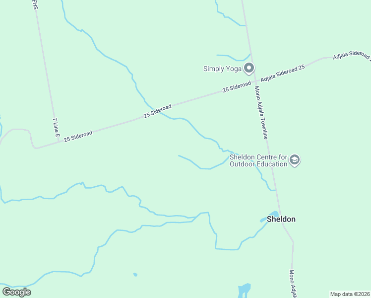 map of restaurants, bars, coffee shops, grocery stores, and more near 428510 25 Sideroad in Mono
