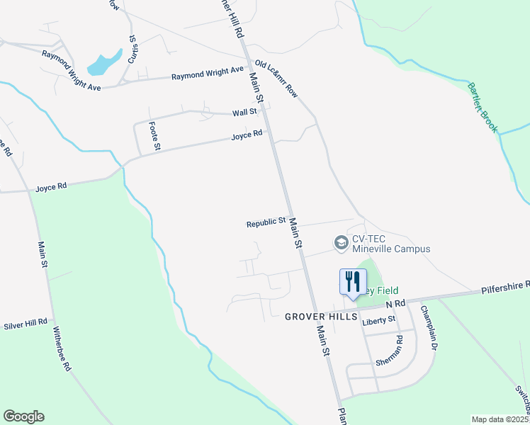 map of restaurants, bars, coffee shops, grocery stores, and more near 16 Republic St in Mineville