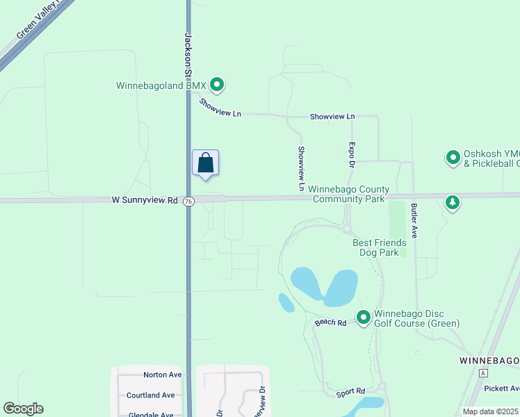 map of restaurants, bars, coffee shops, grocery stores, and more near 175 East County Road Y in Oshkosh