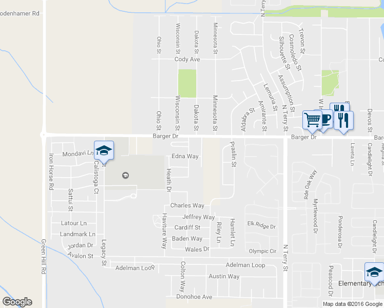 map of restaurants, bars, coffee shops, grocery stores, and more near 1915 Enchantment Drive in Eugene