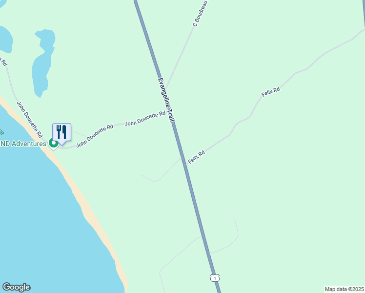 map of restaurants, bars, coffee shops, grocery stores, and more near 5640 Nova Scotia Trunk 1 in Mavillette