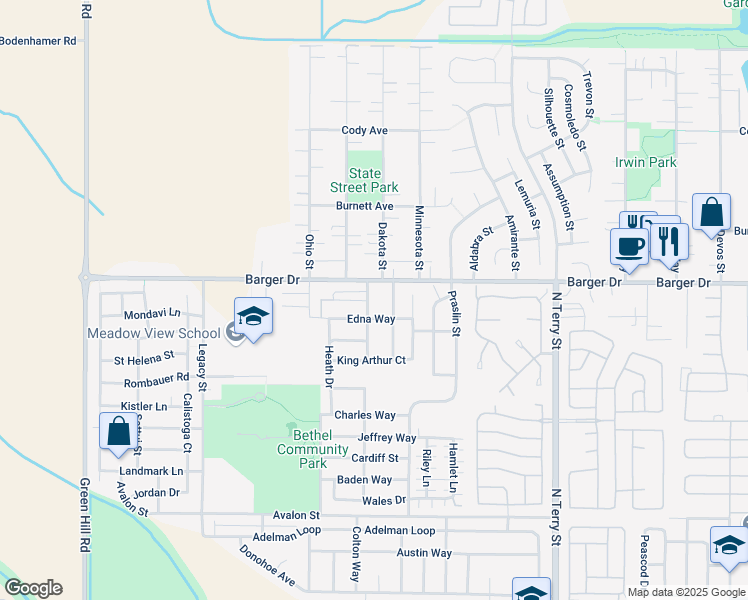 map of restaurants, bars, coffee shops, grocery stores, and more near 1955 Enchantment Drive in Eugene