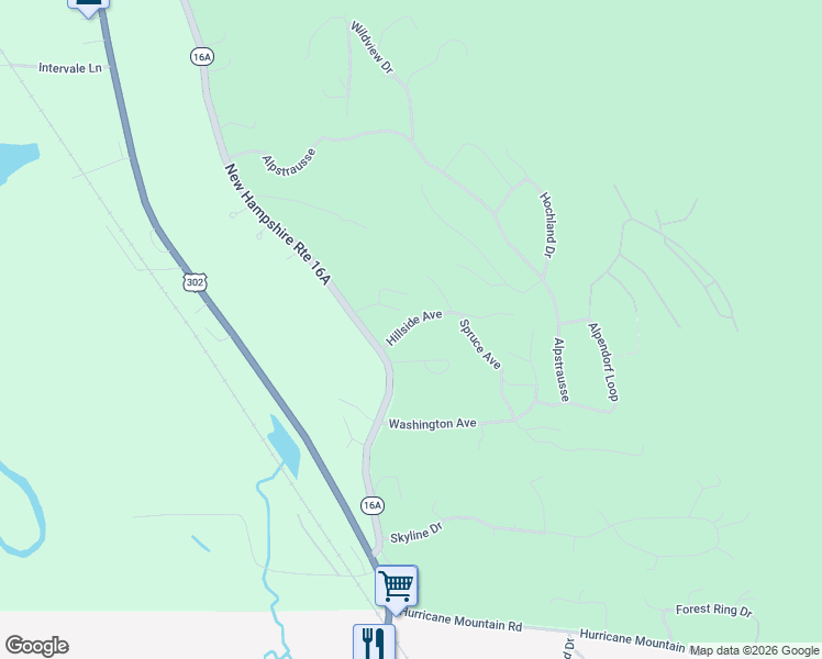 map of restaurants, bars, coffee shops, grocery stores, and more near 16 Hillside Avenue in Bartlett