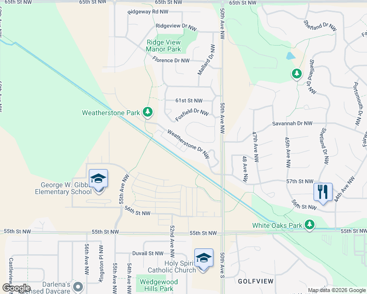 map of restaurants, bars, coffee shops, grocery stores, and more near 5209 Supalla Court Northwest in Rochester
