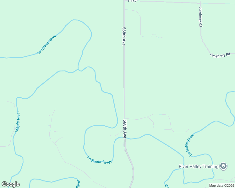 map of restaurants, bars, coffee shops, grocery stores, and more near 18648 568th Avenue in Mankato