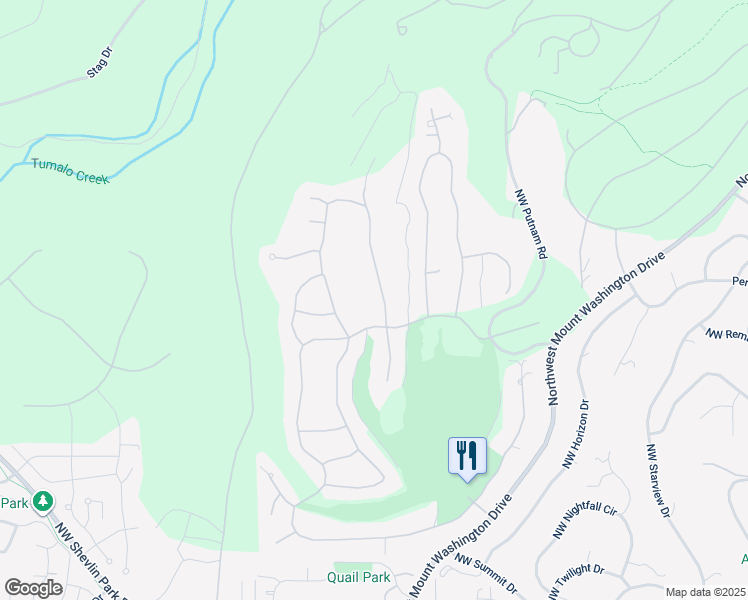 map of restaurants, bars, coffee shops, grocery stores, and more near 3402 Northwest McCready Drive in Bend