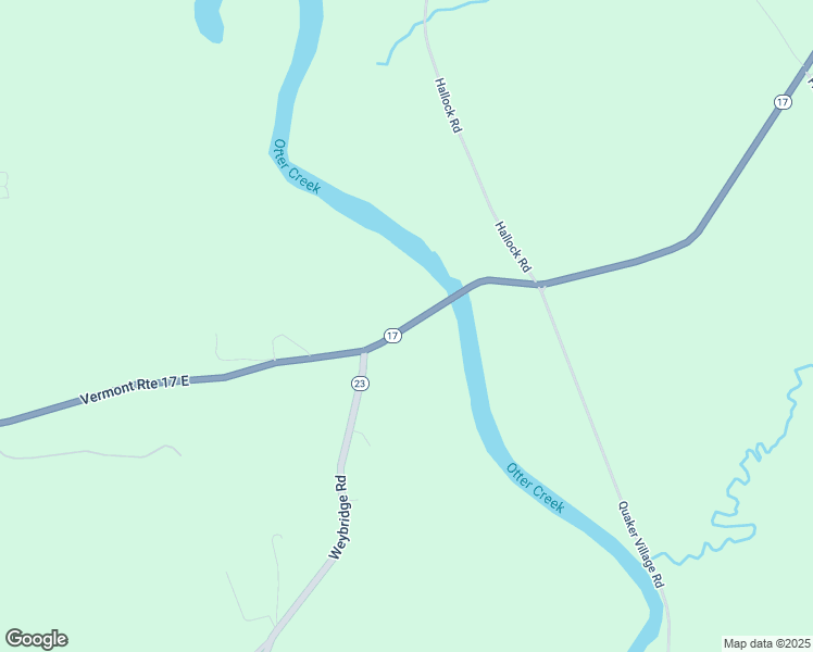 map of restaurants, bars, coffee shops, grocery stores, and more near Otter Creek Lane in Weybridge