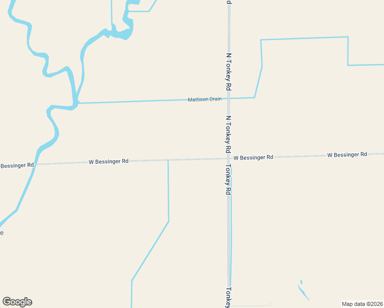 map of restaurants, bars, coffee shops, grocery stores, and more near 3447 West Bessinger Road in Au Gres