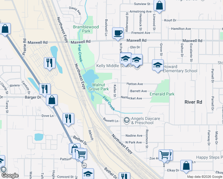 map of restaurants, bars, coffee shops, grocery stores, and more near 1335 Turtle Lane in Eugene