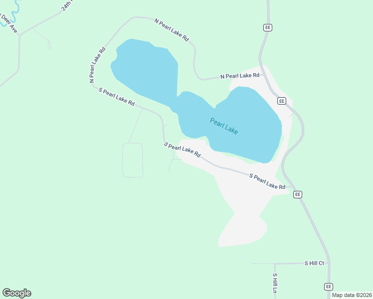 map of restaurants, bars, coffee shops, grocery stores, and more near South Pearl Lake Road in Redgranite