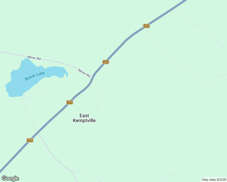 map of restaurants, bars, coffee shops, grocery stores, and more near 203 East Branch Road in Kemptville