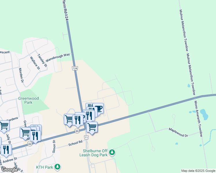 map of restaurants, bars, coffee shops, grocery stores, and more near 196 Limestone Lane in Shelburne