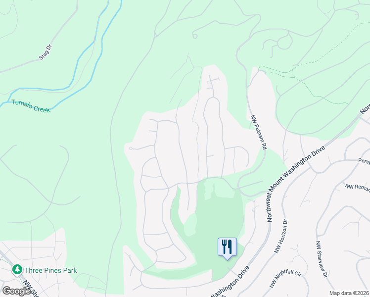 map of restaurants, bars, coffee shops, grocery stores, and more near 3492 Northwest McCready Drive in Bend