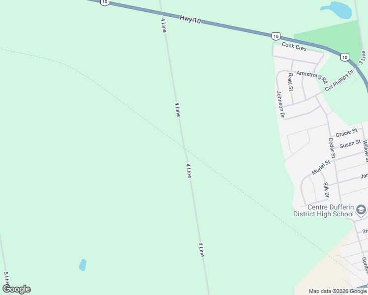 map of restaurants, bars, coffee shops, grocery stores, and more near 436139 4 Line in Shelburne