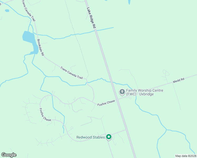 map of restaurants, bars, coffee shops, grocery stores, and more near 838 Brookdale Road in Uxbridge