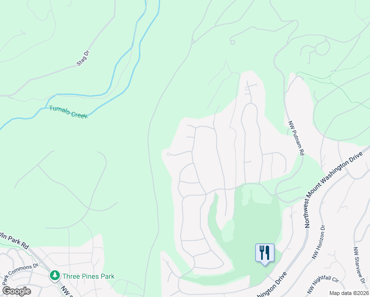 map of restaurants, bars, coffee shops, grocery stores, and more near 2650 Northwest Hilton Court in Bend