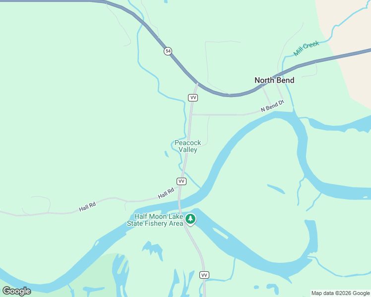 map of restaurants, bars, coffee shops, grocery stores, and more near County Highway Vv in Melrose