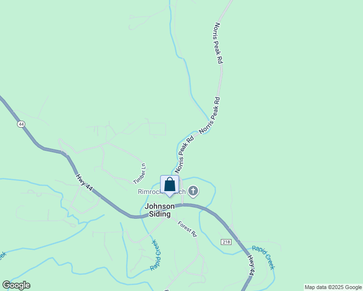 map of restaurants, bars, coffee shops, grocery stores, and more near 22821-22837 Norris Peak Road in Rapid City