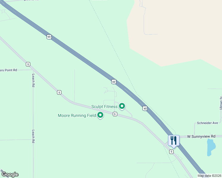 map of restaurants, bars, coffee shops, grocery stores, and more near 4725 Gray Wolf Drive in Oshkosh