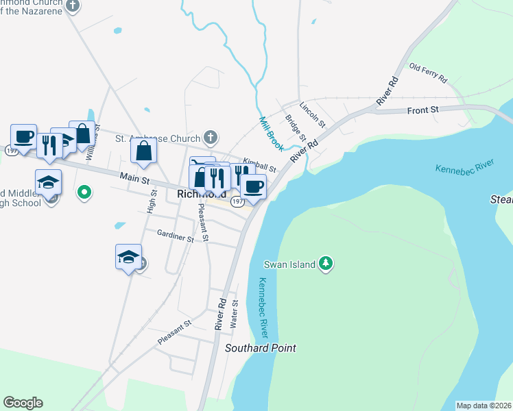 map of restaurants, bars, coffee shops, grocery stores, and more near 330 Front Street in Richmond